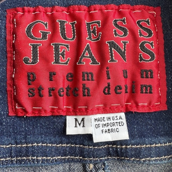 GUESS Vintage Y2K Stretch Denim Wide Leg Belted Button Up Jumpsuit JLO Medium - Picture 13 of 15